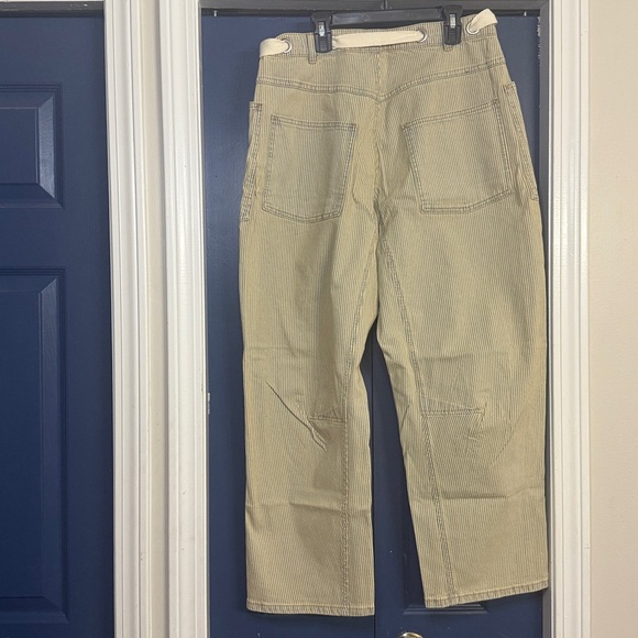 Miou Muse Striped Cotton Denim Pants Size Medium NWT - Picture 8 of 10